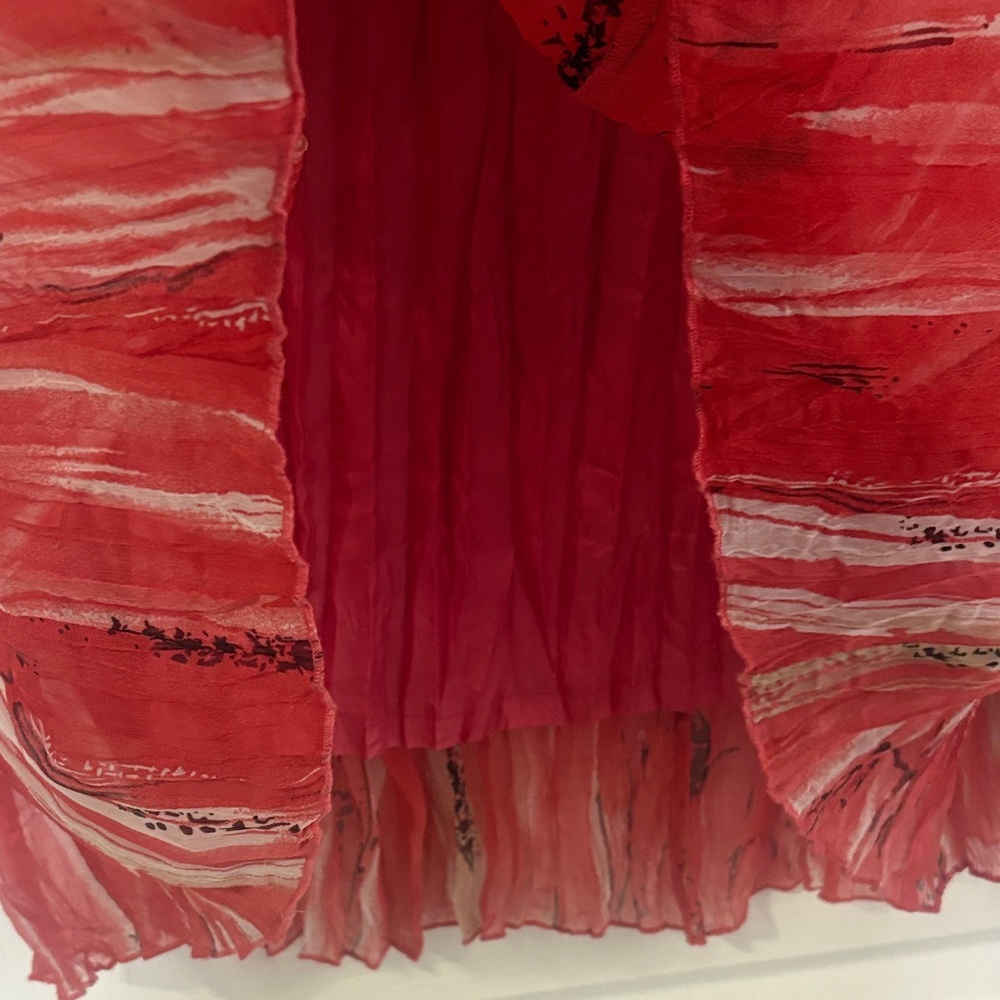 Tribal Red and Pink A-Line Skirt - Picture 5 of 6